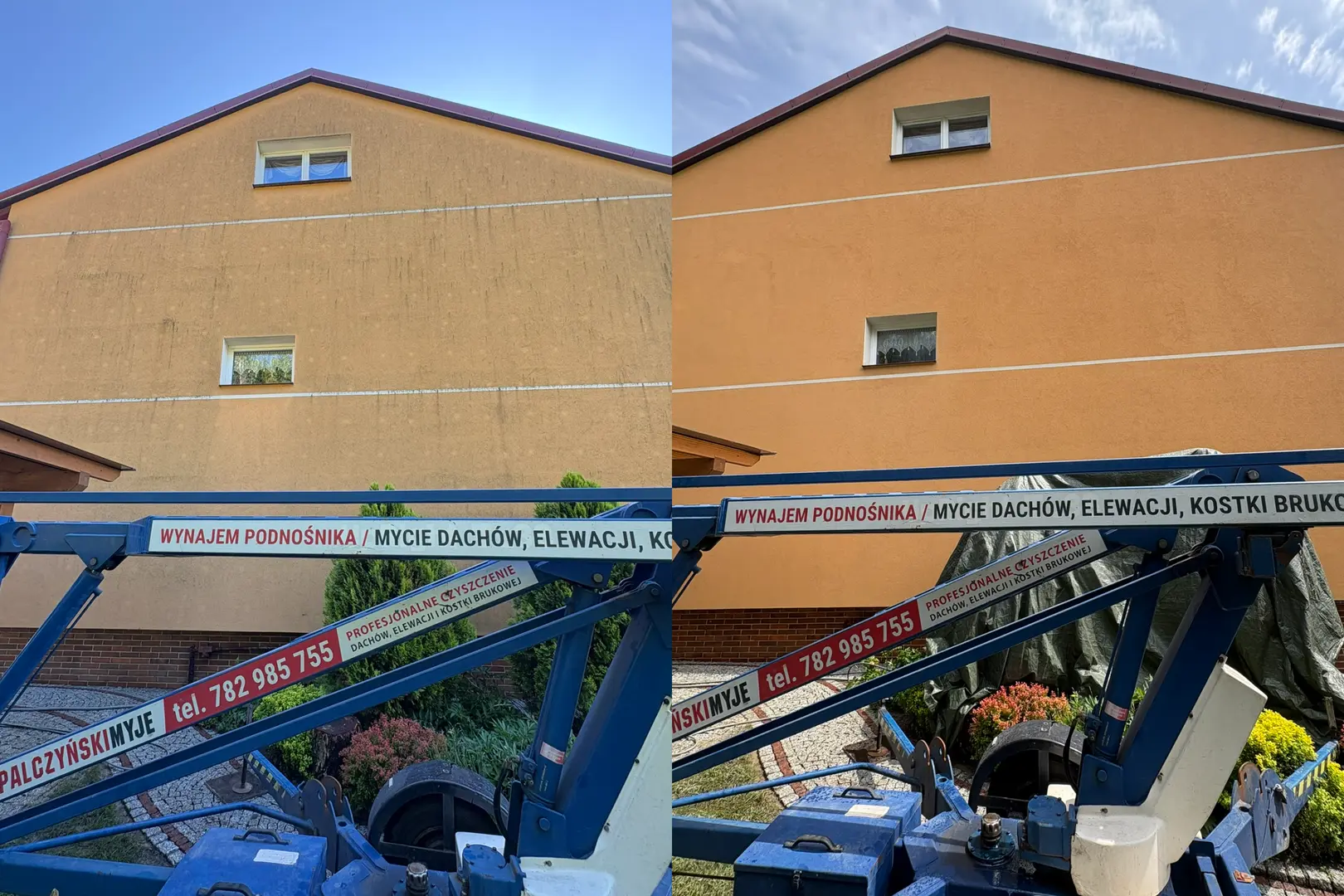 Efekt przed i po wykonaniu usługi — realizacja PALCZYŃSKI